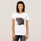 Tekening van kat met distilleermiddelen t-shirt (Voorkant volledig)