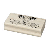 Tekening van Kattengezicht met Ogen Neus Lange Whi Rubberstempel (Stempel)