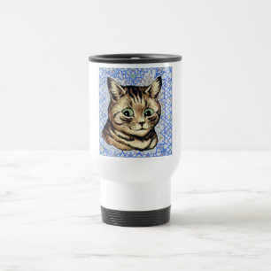 Tekening van kattenkop door Louis Wain Reisbeker