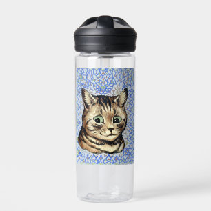 Tekening van kattenkop door Louis Wain Waterfles