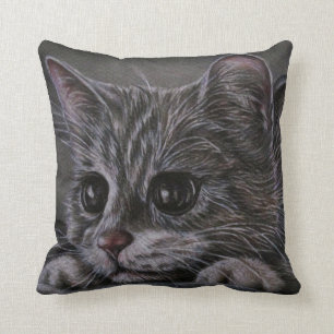 Tekening van Kitten op Pillow Kussen