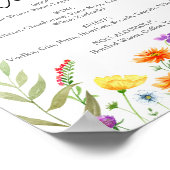 Tekening van kleurrijke drinken voor wildbloemen poster (Hoek)