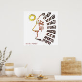 Tekening van Machu_Picchu Silhouet Poster (Keuken)