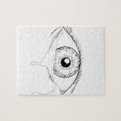 Tekening van menselijke ogen droogscheuren legpuzzel (Horizontaal)