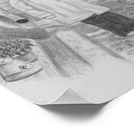 Tekening van mij en mijn grootvader poster (Hoek)