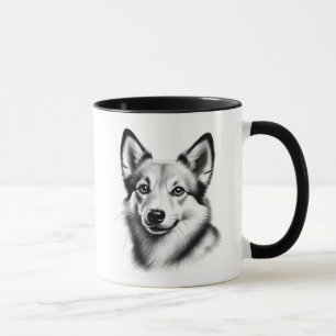 Tekening van Noorse Lundehund Mok