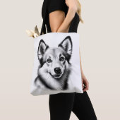 Tekening van Noorse Lundehund Tote Bag (Dichtbij)