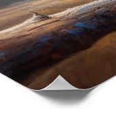 Tekening van oosterse Bluebird op een tak Poster (Hoek)