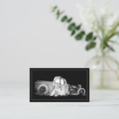 Tekening van oud Visitekaartje van paardenstaarten (Staand voorkant)