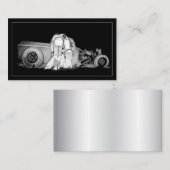 Tekening van oud Visitekaartje van paardenstaarten (Voorkant / Achterkant)