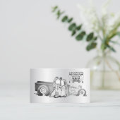 Tekening van oud Visitekaartje van paardenstaarten (Staand voorkant)