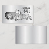 Tekening van oud Visitekaartje van paardenstaarten (Voorkant / Achterkant)