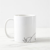 Tekening van paardenlijn koffiemok (Links)