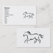 Tekening van paardenlijn visitekaartje (Voorkant / Achterkant)