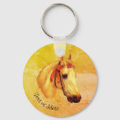  tekening van paardenpenkop, speciaal aangepast sleutelhanger (Voorkant)