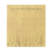 Tekening van pen en inkt Aangepast Notitieblok (Voorkant)