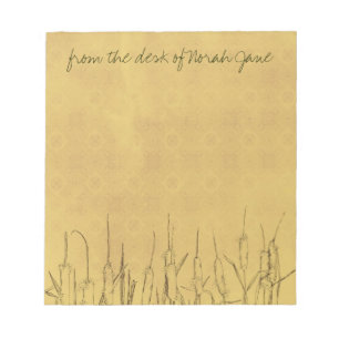 Tekening van pen en inkt Aangepast Notitieblok