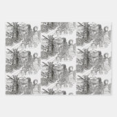 Tekening van pen- en inktboom inpakpapier vel (Voorkant 2)