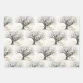 Tekening van pen- en inktboom inpakpapier vel (Voorkant)