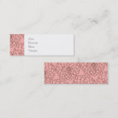 Tekening van peulroze en bruine ventilatorschets mini visitekaartje (Voorkant / Achterkant)