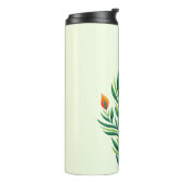 Tekening van Plant Abstract botanische kunst Thermosbeker (Gedraaid links)