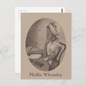  tekening van Poet Phillis Wheatley Briefkaart (Voorkant / Achterkant)