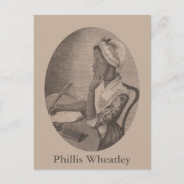  tekening van Poet Phillis Wheatley Briefkaart