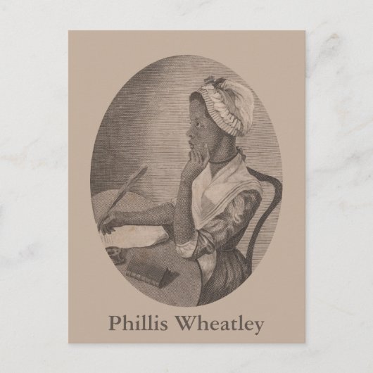  tekening van Poet Phillis Wheatley Briefkaart (Voorkant)