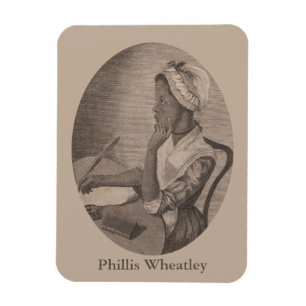 tekening van Poet Phillis Wheatley Magneet