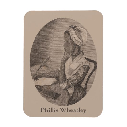  tekening van Poet Phillis Wheatley Magneet (Verticaal)
