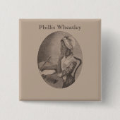  tekening van Poet Phillis Wheatley Vierkante Button 5,1 Cm (Voorkant)