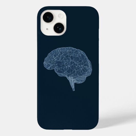Tekening van Polygonale Hersenen - Neuraal Netwerk Case-Mate iPhone Case (Achterkant)