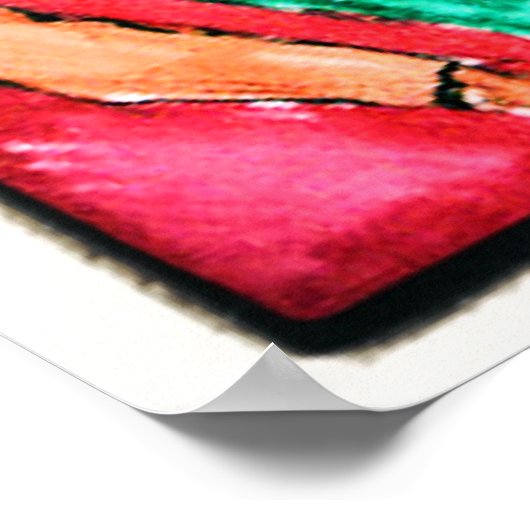 Tekening van profiel lezen poster (Hoek)