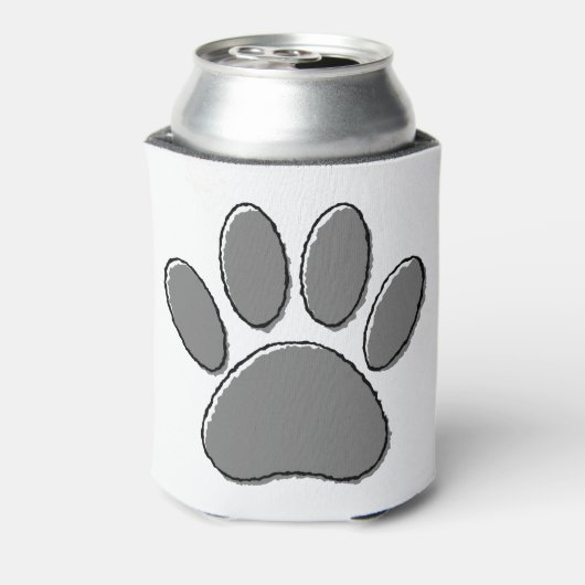 Tekening van puppy pupw blikjeskoeler (Blikje Achterkant)