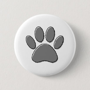 Tekening van puppy pupw ronde button 5,7 cm