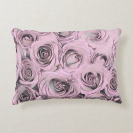 Tekening van roze rozen Accent Pillow Kussen