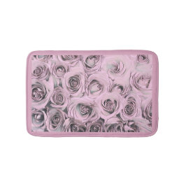 Tekening van roze rozen Bath Mat