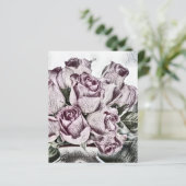 Tekening van roze rozen bucket Paper (Staand voorkant)
