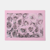 Tekening van roze rozen Deurklep Deurmat (Voorkant)