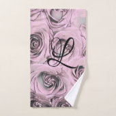 Tekening van roze rozen Handdoekset Bad Handdoek (Handdoek)