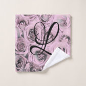 Tekening van roze rozen Handdoekset Bad Handdoek (Wasdoekje)
