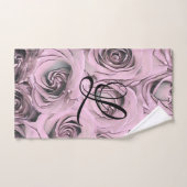 Tekening van roze rozen Handdoekset Bad Handdoek (Handdoek)