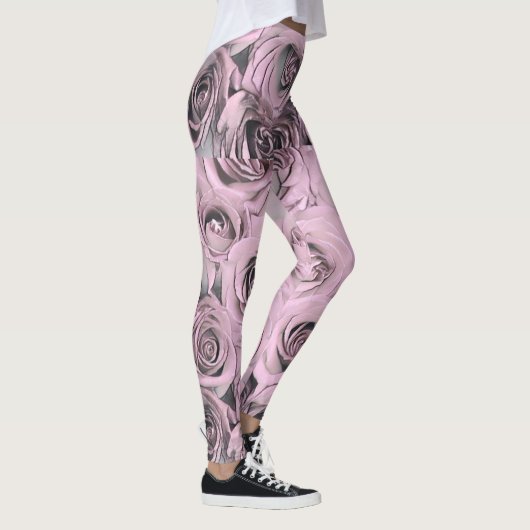 Tekening van roze rozen leggings (Rechts)