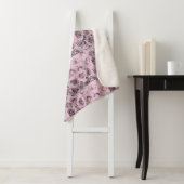 Tekening van roze rozen Sherpa Blanket Deken (In situ)