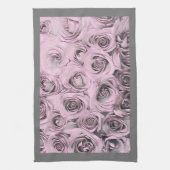 Tekening van roze rozen theedoek (Verticaal)