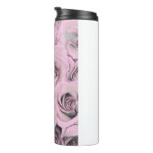 Tekening van roze rozen thermosbeker (Geroteerd rechts)