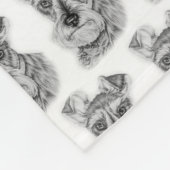 Tekening van Schnauzer Dog Art Fleece Deken (Hoek)
