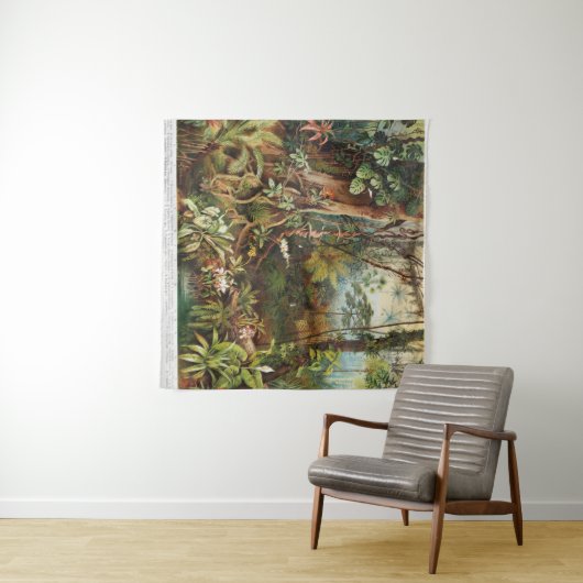 tekening van tropische planten uit de tropische b wandkleed (In Situ (horizontaal))