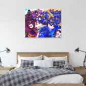 Tekening van Venetië Carnaval kleurrijke tradition Canvas Afdruk (Insitu (Slaapkamer))
