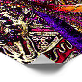 Tekening van Venetië Carnaval kleurrijke tradition Poster (Hoek)